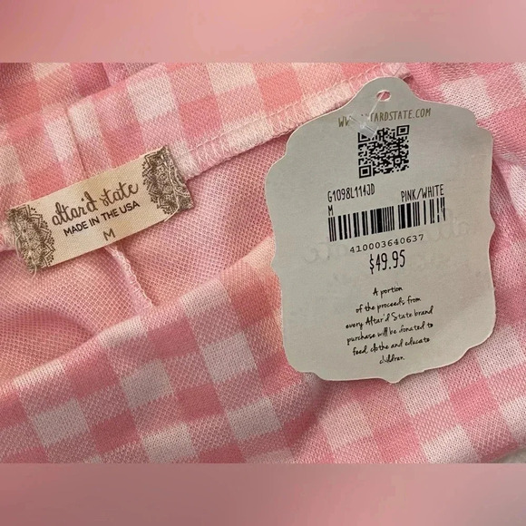 Altar'd State‎ Pink Gingham Skirt New - Picture 5 of 8